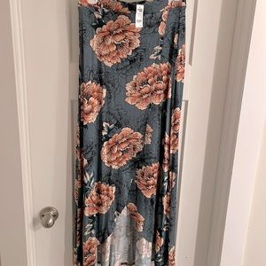 Charlotte Russe Floor Length Cross Front Floral Skirt Small NWT
